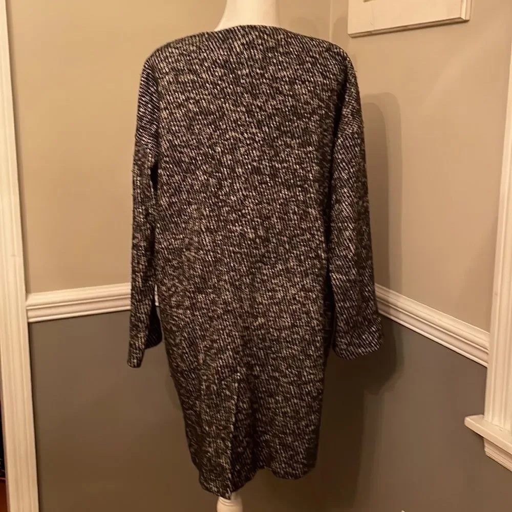 GORGEOUS MADEWELL Black and White Tweed Coat M